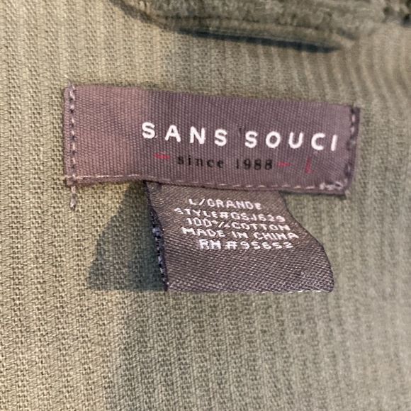 Sans Souci Olive Green Corduroy Jacket Size Large - Picture 3 of 9